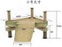 VOVOV Floating Turtle Pier Rectangular Terrapin Dock, Frogs Reptile Ramp Platform, 18.5cm