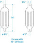 Seachoice Twin Eye Ribbed Inflatable Boat Fender - Various Sizes