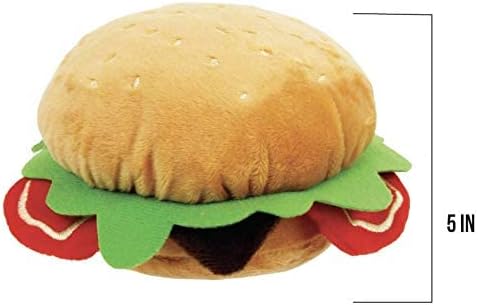 TONBO Happy Chow Combo, Squeaky Plush Cute Dog Toys, Burger, Fries, Soda