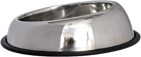ICONIC PET 2 Pack Heavy Weight Non-Skid Easy Feed High Back Pet Bowl - 8 oz for Dog or Cat