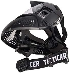 Lancer Tactical Full Face Airsoft Paintball Mask - High Strength Polyethylene with Visor