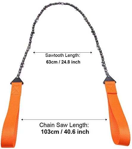 Handhold Chainsaw Long Chain Compact Folding Hand Chain Saw for Portable Camping Survival Gear