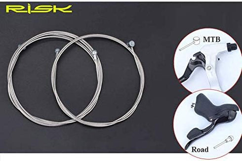 Universal Bicycle Brake & Shift Derailleur Cable Complete Set with Aluminum End Caps for Mountain Road MTB Bike