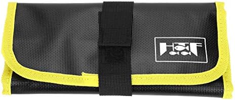 Waterproof Fishing Jig Bag, Soft Case for Fishing Lure Storage, Fishing Equipment Accessory (Yellow)