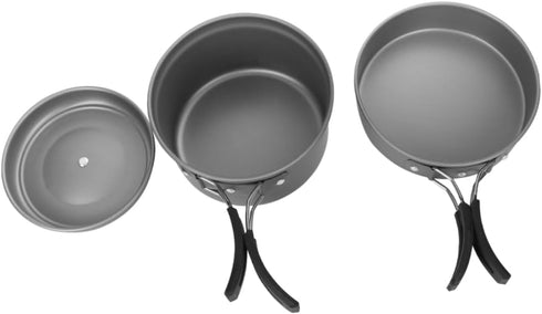 Yardwe Portable Camping Cookware Lightweight Cookset for Outdoor Cooking Frying and Steaming