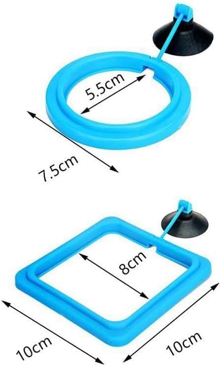 2pc Fish Feeding Ring - Floating Tropical Fish Food Ring with Suction Cup for Aquarium Food Tray Feeder Accessories