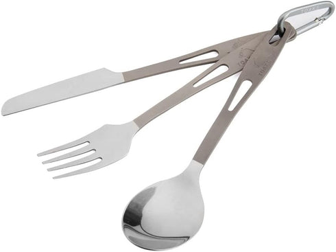TOAKS Titanium 3-Piece Cutlery Set for Outdoor Use