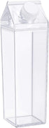 FveBzem Milk Carton Water Bottle 33oz (1000mL) Plastic Square Milk Bottles No BPA