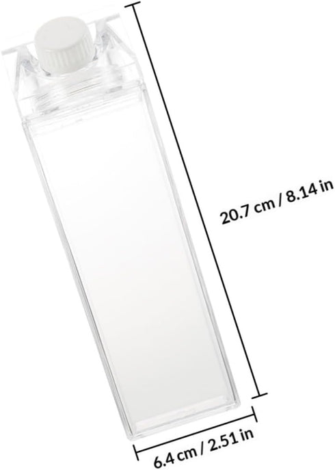 3pcs 500ml TOYANDONA Ps Plastic Milk Container Bottles Carton Juice Bottles Household Water for Outdoor Travel and Home