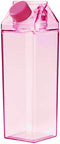 Jinberry 500ml/17Oz Portable Cute Leakproof Milk Carton Water Bottle for Outdoor Climbing, Tour, or Camping