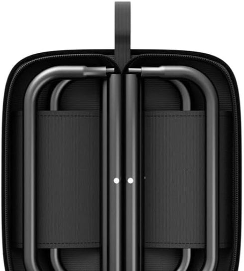 KOMBABE 300lb Portable Folding Stool with Carrying Case, Capacity, Black Metal Frame, Compact Travel Chair for Camping