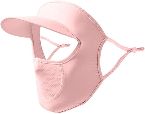 Full Face Cover Sunscreen Veil, UV Protection Sun Shield for Women Girls, Summer Hat with Eye Shield