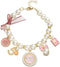 1Pc Pink Medium Dog Pearl Collar, Pet Pearl Dog Princess Bow Necklace, Cute Collar for Dogs and Cats (M)