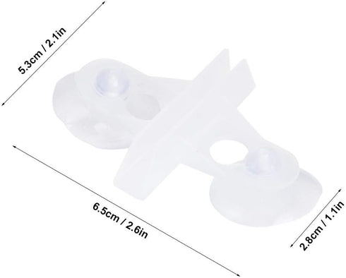 Zerodis 40 Pcs Aquarium Separation Clip, PVC Fish Tank Suction Cup Separating Board Divider Support Clip with 80 Suction Cup Fish Tank Isolation Divider (White)