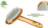 Natural Bamboo Deshedding Slicker Brush for Short and Long Haired Dogs Cats - Gentle Easy Grooming