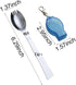 Folding Camping Spork with Case, Portable Keychain Spork, Long Handle Reusable Stainless Steel Collapsible Utensil