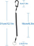 Lix&Rix Retractable Safety Coiled Lanyard with Aluminium Alloy Carabiner Clip in Black, Blue, Green, Red, Silver, Yellow