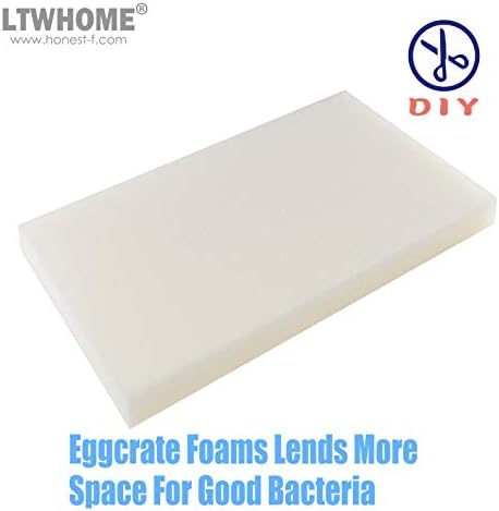 LTWHOME 18"x12" DIY Fine Foam Sheet Filter PAD Media Fish Tank(Pack of 1)