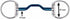 R G EQUESTRIAN TACK Eggbutt Ported Mouth Blue Alloy Bits, Horse Riding Sweet Iron Bit Snaffle Bits
