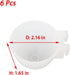 6 Pcs Mini Bird Food Bowl Feeder, Convenient Hanging Container for Parrots, Plastic Pigeon Bird Cage Dish (White)