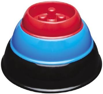 Brake-Fast Dog Food Slow Feed Bowl, Medium, Blue