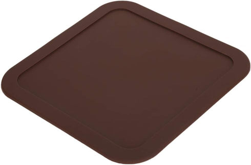8.6x8.6 Inches Non-Slip Silicone Pet Feeding Mat for Cats and Dogs, Dog Bowl Mat with Raised Edge, Spill Proof Placemat