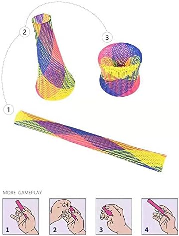 (12 Packs) ISMARTEN Cat Spring Toys, Tube Spring Toy Interactive Cat Toy for Indoor Cats, Plastic Spring Coils Attract