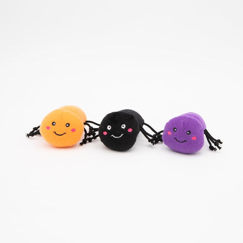 ZippyPaws Halloween Burrow Interactive Dog Toys - Colorful Plush Dog Puzzles, Squeaky Puppy Toys, Hide and Seek, Spider