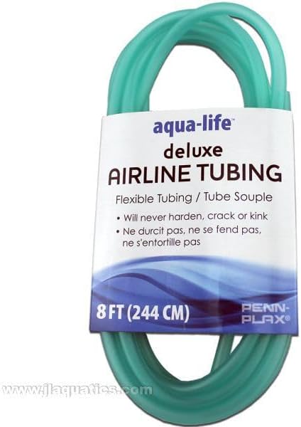 Penn-Plax Deluxe Airline Tubing - 8 Feet Durable Silicone for Freshwater and Saltwater Fish Tanks