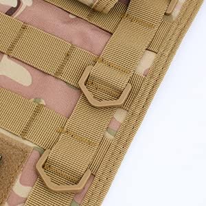 Tactical Christmas Stocking - MOLLE Webbing with Flag Patch, Zip Pocket, Gift for Veterans and Outdoorsy People