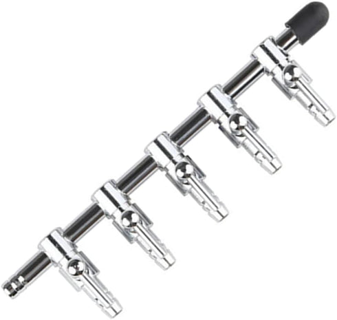 Aquarium Air Flow Control Lever Pump - 5 Way Inline Manifold Tubing Splitter Valve, 3-Pack