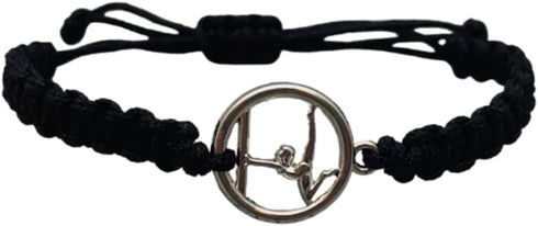Sportybella Gymnastics Charm Bracelet, Adjustable Rope Jewelry for Gymnasts, Perfect Gift