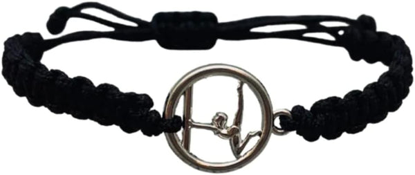 Sportybella Gymnastics Charm Bracelet, Adjustable Rope Jewelry for Gymnasts, Perfect Gift