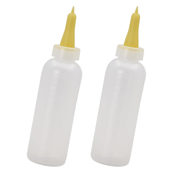 USUNFARM 2PCS 450ML Animal Feeding Bottle with Clear Screw-on Nipple NursingTeat Feeder Detachable