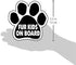 Imagine This Fur Kids on Board Paw Car Magnet, 5-1/2-Inch by 5-1/2-Inch