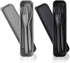 Large Reusable Utensils Set with Case, 2 Sets Portable Cutlery for Adults, Travel Fork Spoon Knife (Grey, Black)