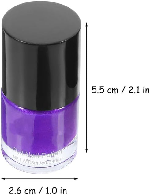 Dog Nail Polish Quick Dry Pet Nails Polish Set, 6 Pcs Water-Based Healthy Paw Grooming Dye Kit for All Pets