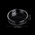 Aquarium Glass Feeder Dish, Round Clear Glass Fish Feeding Bowl, 60mm, Prevents Food Spilling in Fish Tank