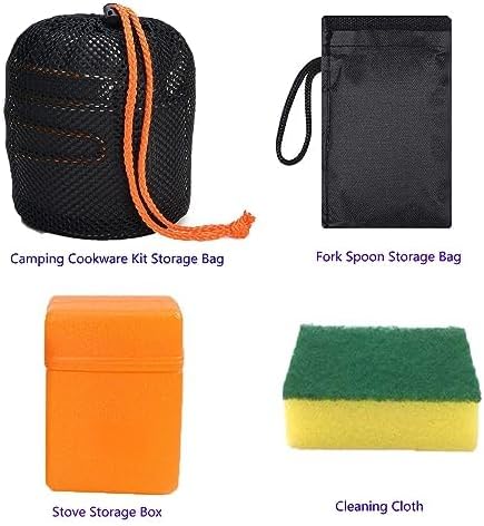 Lixada Camping Cookware Set, Portable Mess Kit Cooking Set for Picnic Hiking Backpacking Travel