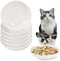 Ceramic Cat Food Bowl Set, Wide Shallow Bowls for Whisker Fatigue Relief, 6 Pack, 8.5 oz, 5.75 inch, White