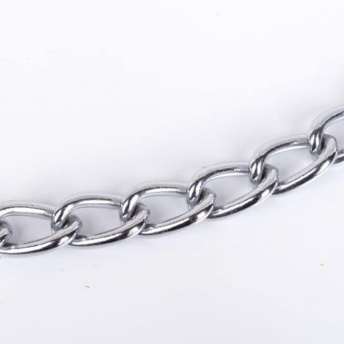 Metal Dog Leash Chain Choker Necklace, Pet Collar Leash Chain with Handle for Small Medium Large Dogs