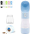 Outdoor Dog Water Bottle Dispenser - Multifunctional Travel Pet Bottle with Food Container, Leak Proof, Blue