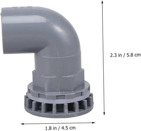 2pcs Aquarium Return Fitting Kit, Drain Connector for Fish Tank Water Supply Tube Drainage Part PVC Connector