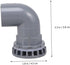 2pcs Aquarium Return Fitting Kit, Drain Connector for Fish Tank Water Supply Tube Drainage Part PVC Connector