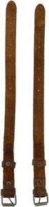 Hide & Drink Set of 2 Rustic Bicycle Ankle Bands - Adjustable Straps with Brass Metal Buckle, Handmade Leather