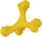 Indestructible Dog Chew Toys for Aggressive Chewers, Durable Cleaning Toothbrush Natural Rubber Bones Toy (Yellow)