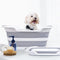 CYGNE Dog Bath Tub | Collapsible Bathtub with Water Drain Plug | Portable Foldable Design for Pet Puppy Small Dogs