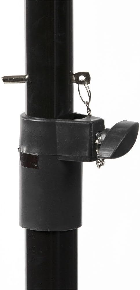 2-Sided 2.5-6.5-feet, Titan Fitness Tripod Timer Stand for Gym Timer with Remote, Adjusts Black