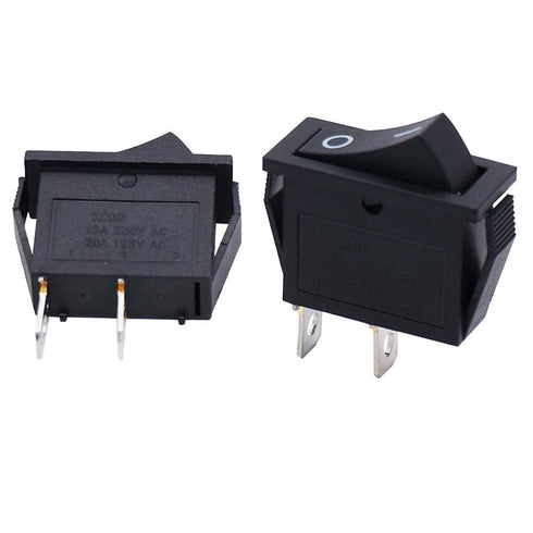 Twidec 5Pcs Rocker Switch 2 Pins 2 Position ON/Off AC 15A/125V 20A/12VDC SPST Car Boat Black Toggle Switch