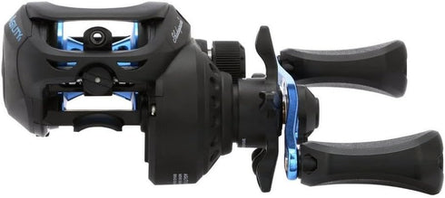 Shakespeare Agility Low Profile Fishing Reel, Left Handle, Multi-Disk Drag System, 90mm Handle